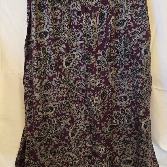 Michael Taylor Purple Skirt, Size Large, 100% Rayon, Pockets, Made In Mexico - Picture 7 of 9